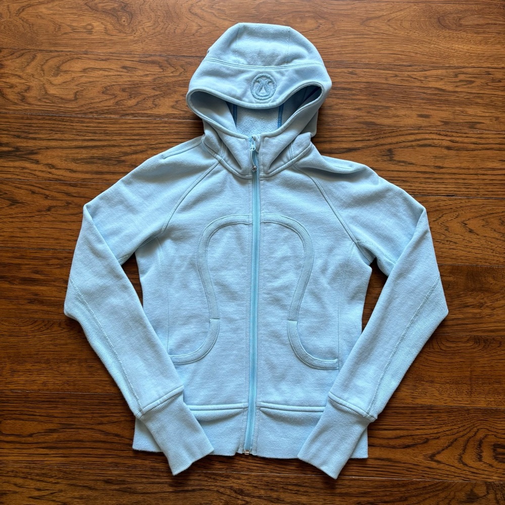 Lululemon Light Blue Scuba Hoodie Full Zip Size 4